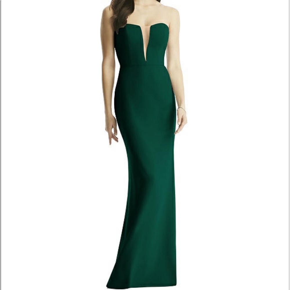 Hunter Green Prom or Bridesmaid Sleeveless Dress